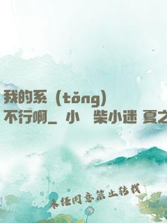 我的系統(tǒng)不行啊